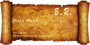 Buzi Rolf névjegykártya